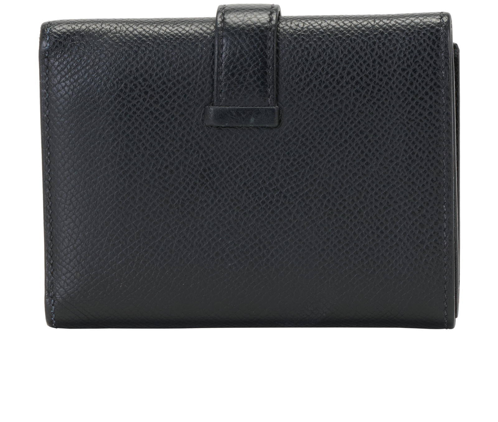 Hermes Bearn Compact Wallet, &pound;850, Accessories, Black, Leather, Back view